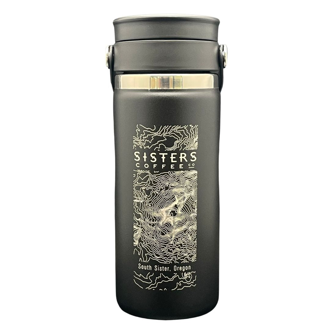 South Sister Topo Black Hydro Flask Mug — 16oz