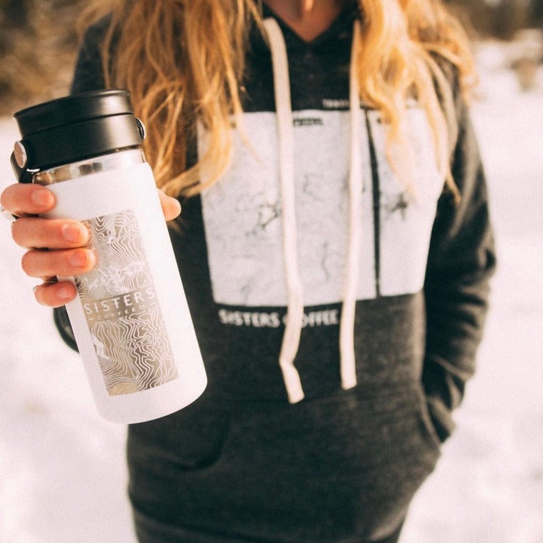 Hydro Flask Wide Mouth Travel Mug-White 16 oz – Sisters Coffee Company