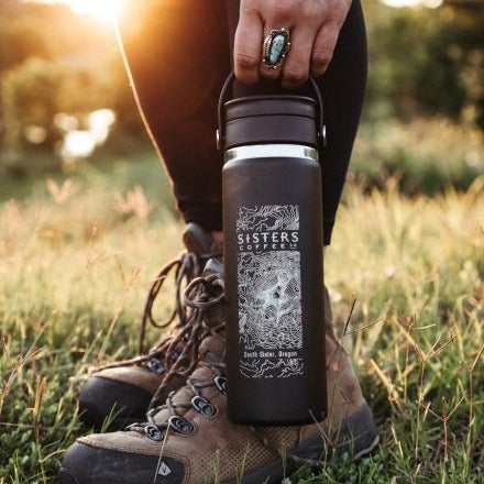 South Sister Topo Black Hydro Flask Mug — 20z – Sisters Coffee Company