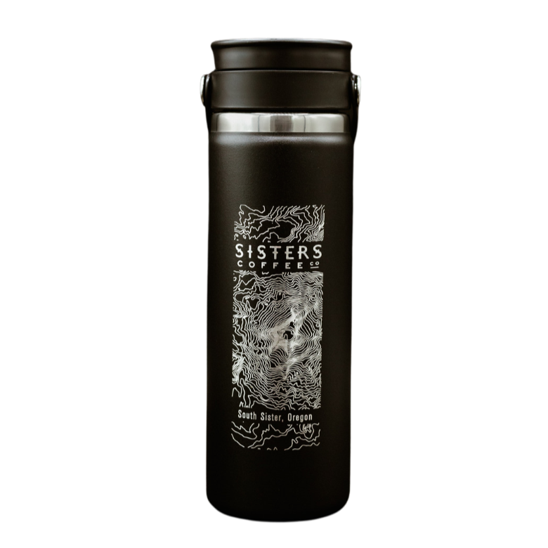 South Sister Topo Black Hydro Flask Mug — 20z