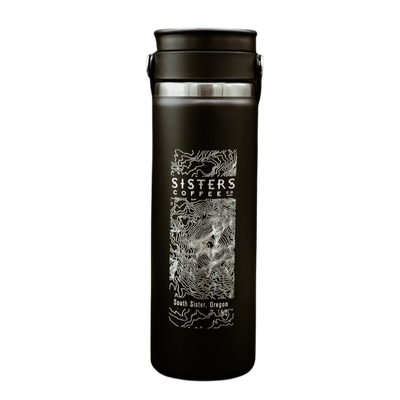 South Sister Topo Black Hydro Flask Mug — 20z